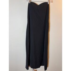 Open Edit Black Strapless Sweetheart Column Midi Dress Evening Cocktail‎ XS